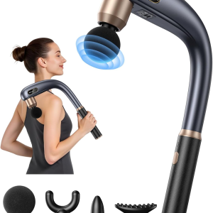 Extended Handle Massage Gun – Deep Tissue Back & Muscle Massager for Pain Relief