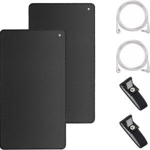 Grounding Mat Kit – 2 Pack Grounding Pads with Cords & Wrist Strap for Sleep, Pain & Inflammation Relief (10” x 26.7”)