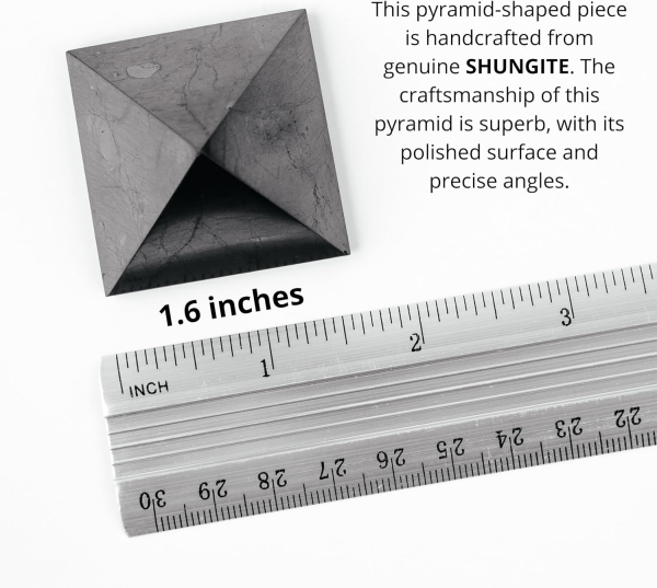 Shungite Protection Set – EMF Blocking Pyramid & Cell Phone Stickers - Image 7