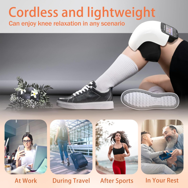 Pro+ 4-in-1 Cordless Knee Massager – Red Light, Heat & Vibration Therapy for Pain Relief - Image 5