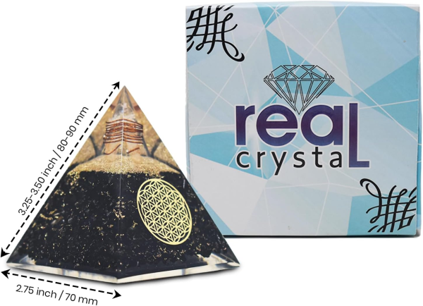 Black Tourmaline Orgonite Pyramid – EMF Protection, Healing, and Positivity - Image 8