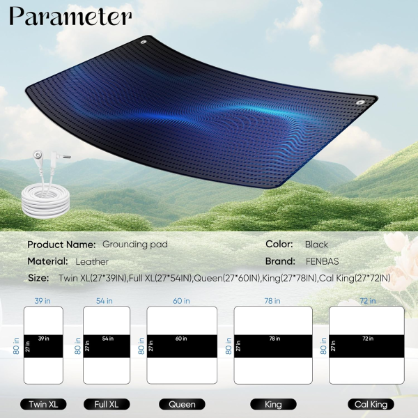 Grounding Mat for Bed – Indoor Grounding Pad for Sleep, Pain & Stress Relief (27” x 60”) - Image 6