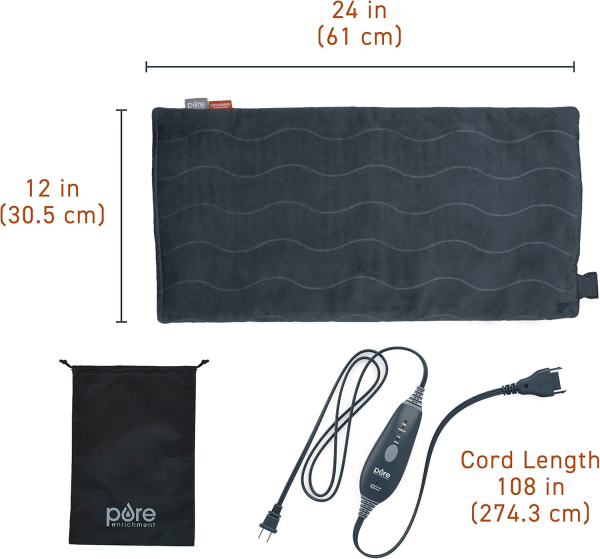 PureRelief Pro XL Far Infrared Heating Pad – Deep Heat Therapy for Back, Neck, Shoulder & Knee Pain - Image 5