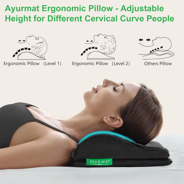 AyurMat Acupressure Mat and Pillow Set – Natural Comfort & Pain Relief (Black) - Image 3