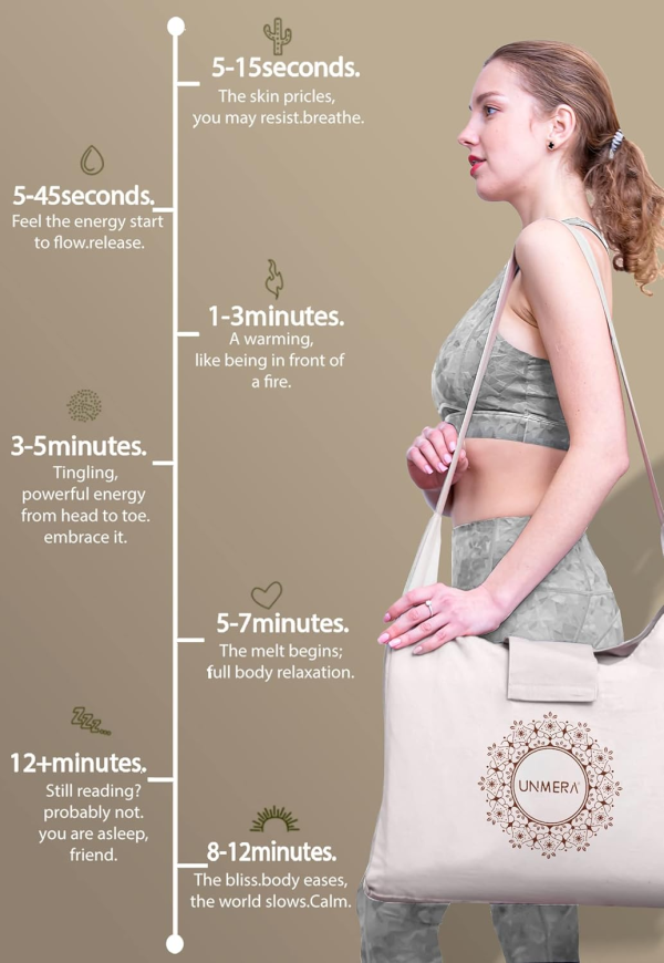 UNMERA Premium Acupressure Mat & Pillow Set – Natural Linen & Coconut Fiber for Pain & Stress Relief - Image 3