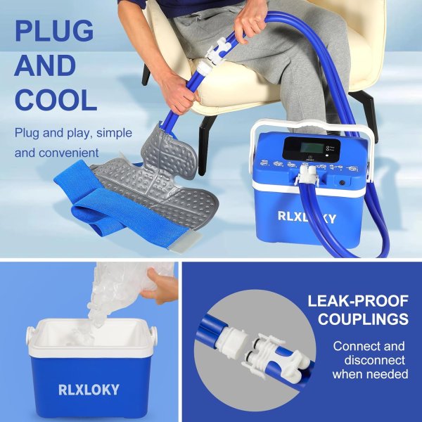 2.0 Cold Therapy Ice Machine – Shoulder & Hip Ice Therapy System with Quiet Pump & Adjustable Flow - Image 5