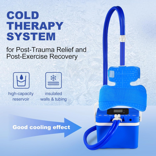 2.0 Cold Therapy Ice Machine – Shoulder & Hip Ice Therapy System with Quiet Pump & Adjustable Flow - Image 2