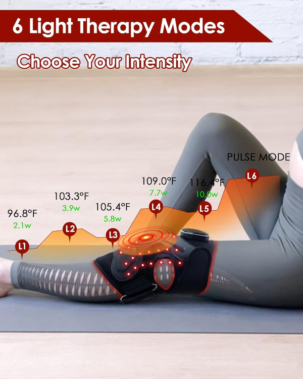 Wireless Red Light Therapy Knee Brace – Infrared & Massage for Joint Pain Relief (660nm & 850nm) - Image 3