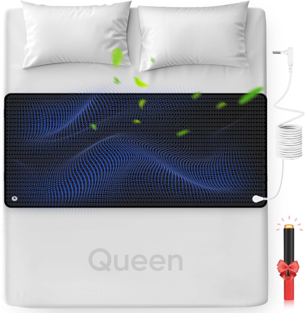 Grounding Mat for Bed – Indoor Grounding Pad for Sleep, Pain & Stress Relief (27” x 60”)