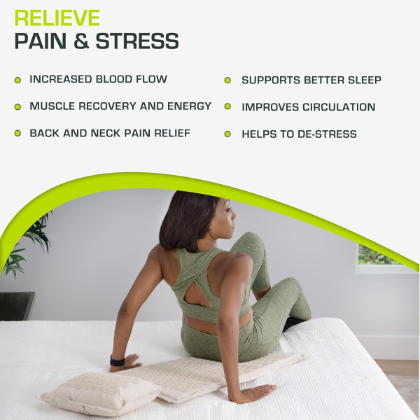 Ki Acupressure Mat & Pillow Set – 100% Natural Linen & Coconut Fiber for Pain Relief & Relaxation (Sand Dunes) - Image 4