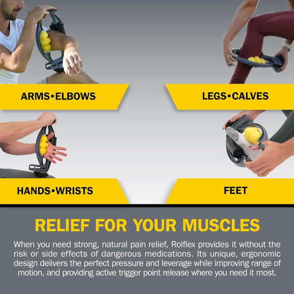 Rolflex Arm & Leg Massager – Forearm & Calf Roller for Tennis Elbow, Golfer’s Elbow, Carpal Tunnel & Tendonitis Relief - Image 9