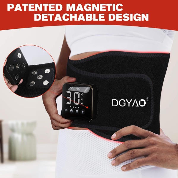 D MAX Cordless Red Light Therapy Belt – Infrared Therapy Wrap for Back & Body Pain Relief (Pulse Therapy, Adjustable Intensity, 4000mAh Battery) - Image 2