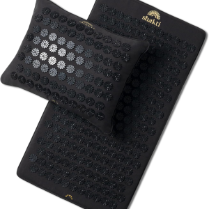 Premium Shakti Acupressure Mat & Pillow Set – Signature Spikes for Deep Muscle Relief & Relaxation (Black)