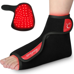 Cordless Red Light Therapy Foot Wrap – Infrared Heat for Heel & Ankle Pain Relief (5000mAh, 9” x 7”)