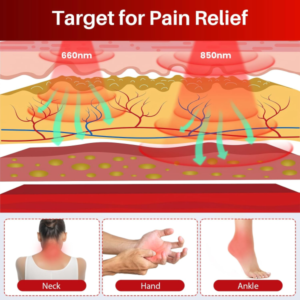 37” Red Light Therapy Wrap – Infrared Belt for Neck, Knee, Hands & Joint Pain Relief - Image 7