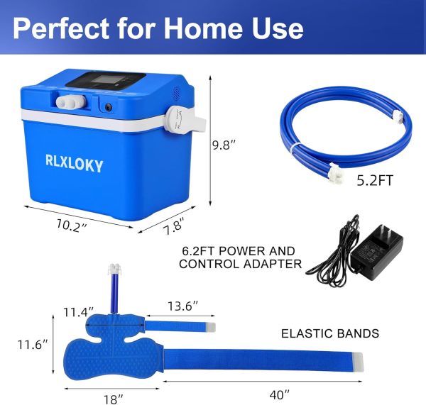 2.0 Cold Therapy Ice Machine – Shoulder & Hip Ice Therapy System with Quiet Pump & Adjustable Flow - Image 7