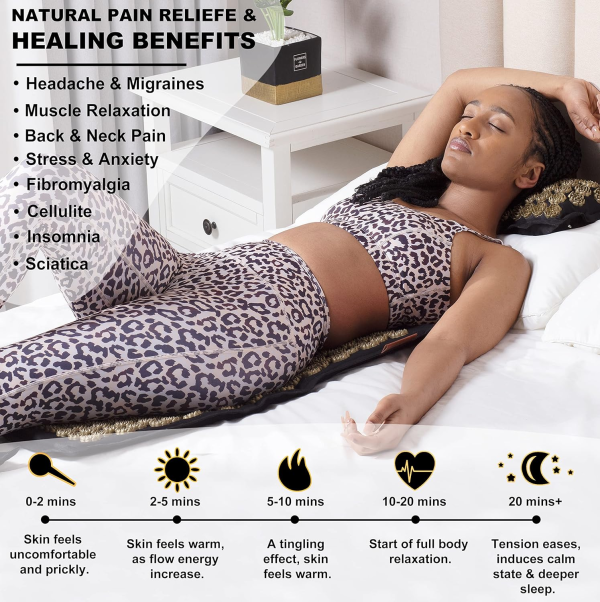 UNMERA Premium Acupressure Mat & Pillow Set – Natural Linen & Coconut Fiber for Pain & Stress Relief - Image 4