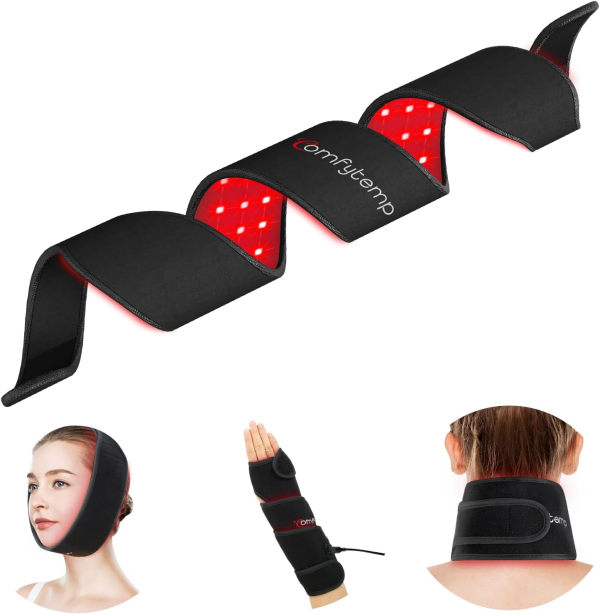 37” Red Light Therapy Wrap – Infrared Belt for Neck, Knee, Hands & Joint Pain Relief