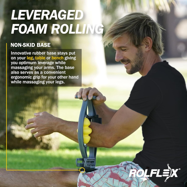 Rolflex Arm & Leg Massager – Forearm & Calf Roller for Tennis Elbow, Golfer’s Elbow, Carpal Tunnel & Tendonitis Relief - Image 2