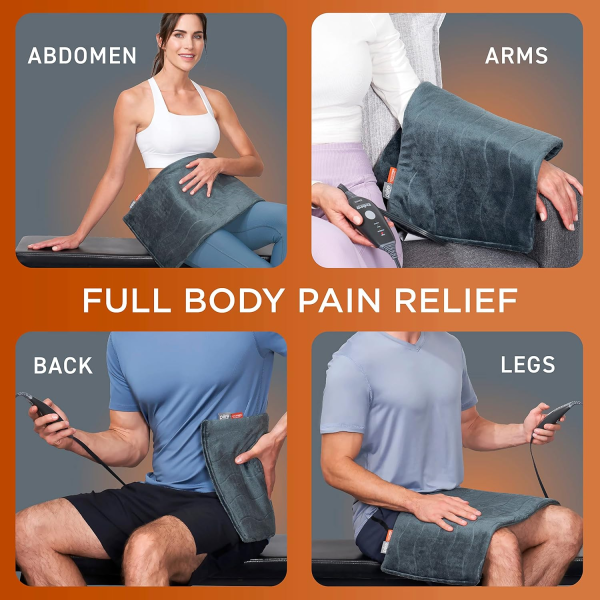 PureRelief Pro XL Far Infrared Heating Pad – Deep Heat Therapy for Back, Neck, Shoulder & Knee Pain - Image 4