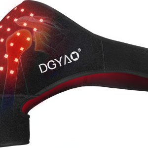 D MAX Cordless Red Light Therapy Shoulder Brace – Near Infrared Therapy Wrap for Shoulder Pain Relief (Adjustable & Portable)