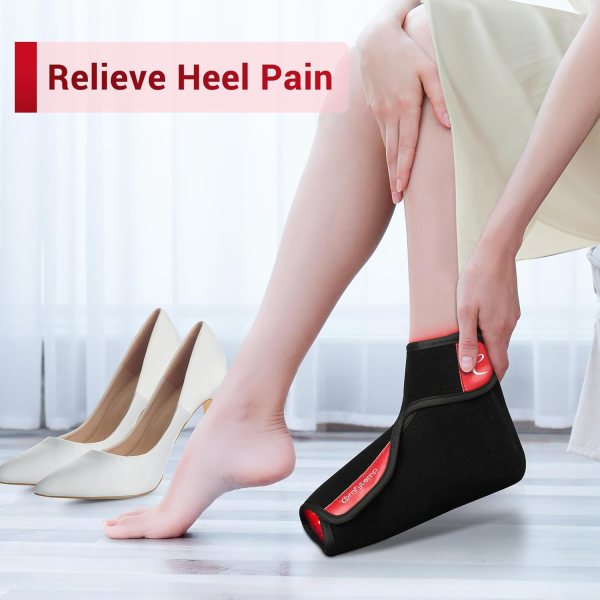 Cordless Red Light Therapy Foot Wrap – Infrared Heat for Heel & Ankle Pain Relief (5000mAh, 9” x 7”) - Image 5