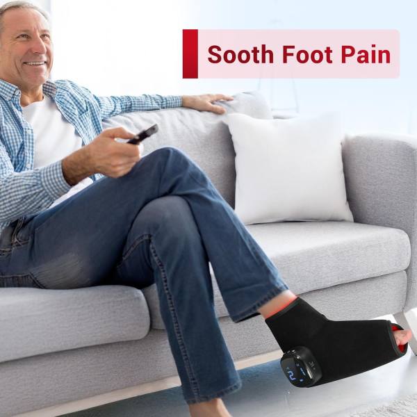 Cordless Red Light Therapy Foot Wrap – Infrared Heat for Heel & Ankle Pain Relief (5000mAh, 9” x 7”) - Image 3