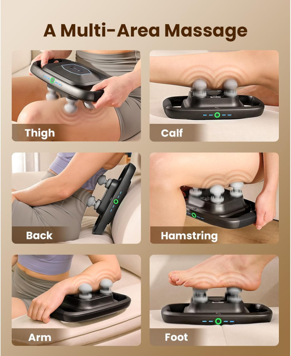 TheraPanel 4-Head Massage Gun – Deep Tissue Massager for Back, Neck & Shoulders - Image 2