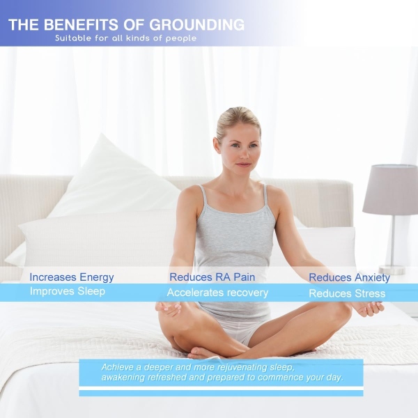Grounding Pillowcase – Conductive Organic Cotton & Silver Fiber for Sleep, Energy & Pain Relief (Queen Size, 20” x 30”) - Image 3