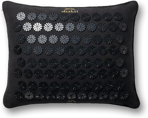 Premium Acupressure Pillow, Original Intensity in Shakti Black, Massage Muscles, Aid Sleep & Unlock Inner Tension | Similar to Acupuncture, No Needles Required