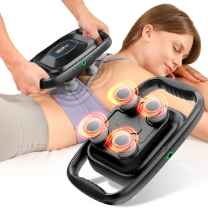 TheraPanel 4-Head Massage Gun – Deep Tissue Massager for Back, Neck & Shoulders