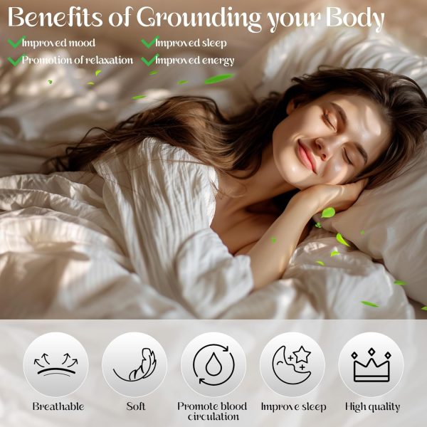 Grounding Mat for Bed – Indoor Grounding Pad for Sleep, Pain & Stress Relief (27” x 60”) - Image 4