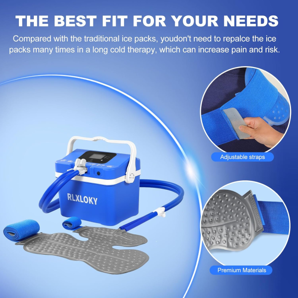 2.0 Cold Therapy Ice Machine – Shoulder & Hip Ice Therapy System with Quiet Pump & Adjustable Flow - Image 4