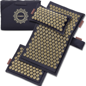 UNMERA Premium Acupressure Mat & Pillow Set – Natural Linen & Coconut Fiber for Pain & Stress Relief