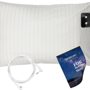 Grounding Pillowcase – Conductive Organic Cotton & Silver Fiber for Sleep, Energy & Pain Relief (Queen Size, 20” x 30”)