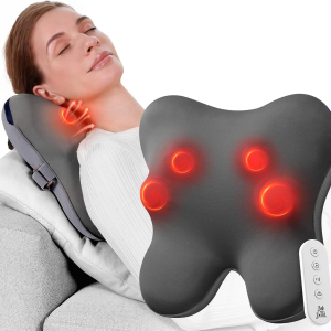 EZBack Plus Shiatsu Neck & Back Massager with Heat – Deep Tissue Pain Relief Pillow