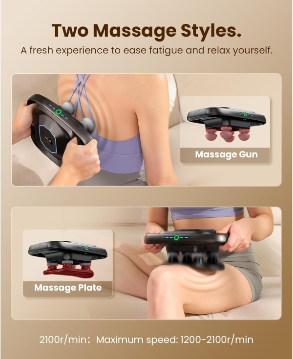 TheraPanel 4-Head Massage Gun – Deep Tissue Massager for Back, Neck & Shoulders - Image 5