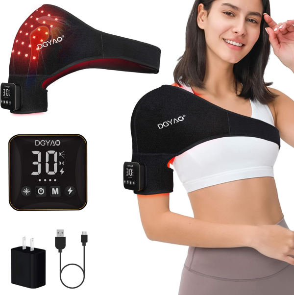 D MAX Cordless Red Light Therapy Shoulder Brace – Near Infrared Therapy Wrap for Shoulder Pain Relief (Adjustable & Portable) - Image 7