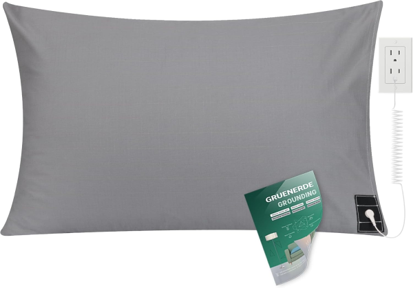 Grounding Pillowcase – Conductive Silver Fiber for Sleep, Stress & Pain Relief (King Size, 20” x 36”, Gray) - Image 9